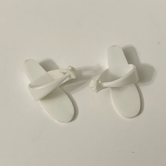 Vintage Ideal Tammy Doll Shoes White Sandals Japan - Picture 15 of 16